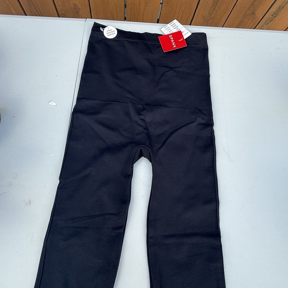 Spanx‎ High Waisted Lamn Leggings Very Black Small